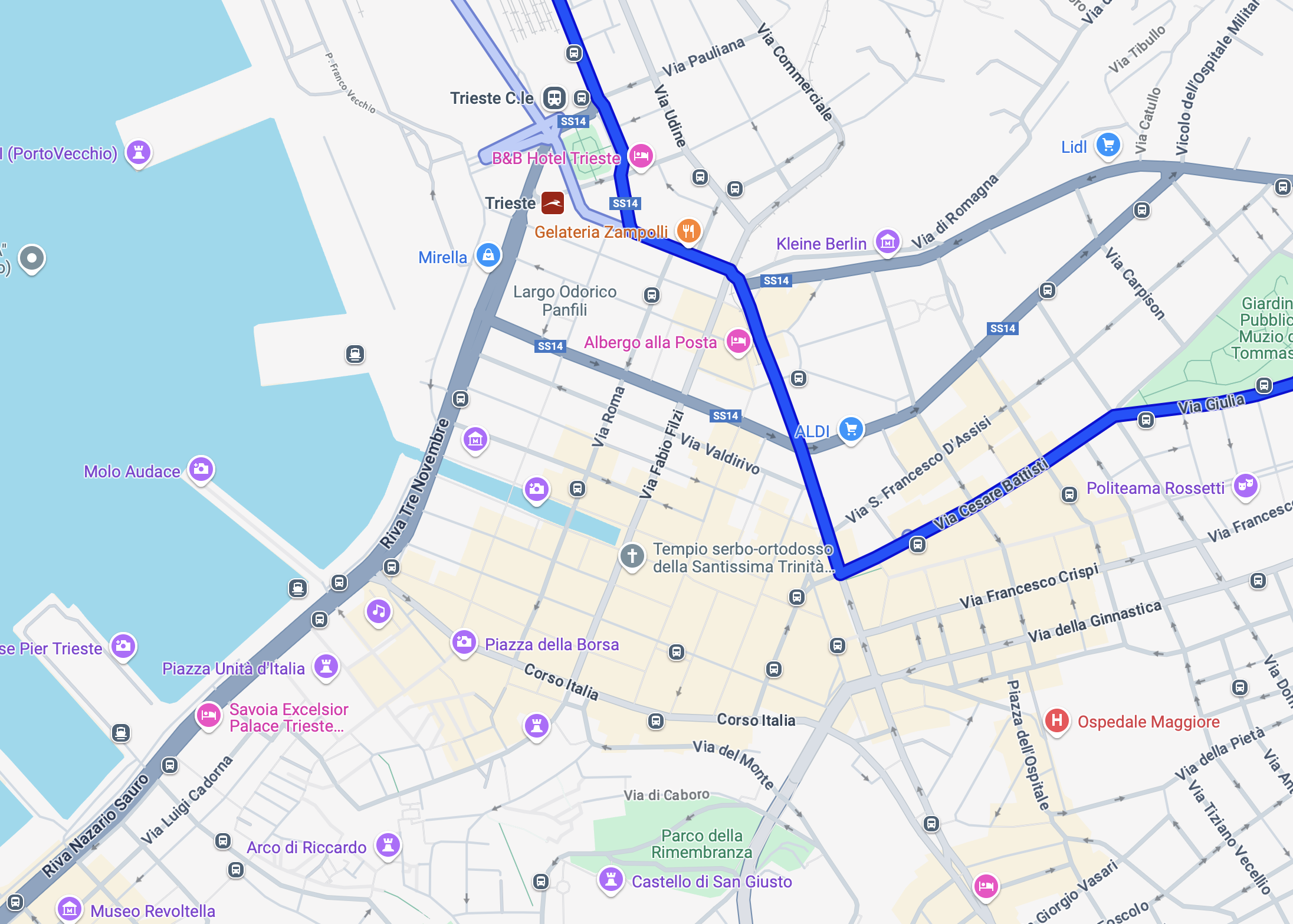 Bus 6 Route in Trieste